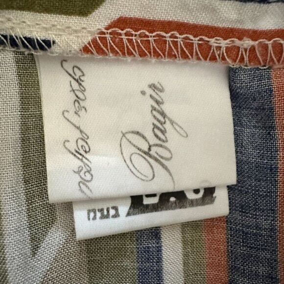 Vintage Button Front A Line Skirt Geo Print Knee Length Size Medium - Picture 5 of 6